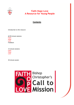 Faith Hope Love A Resource for Young People Contents