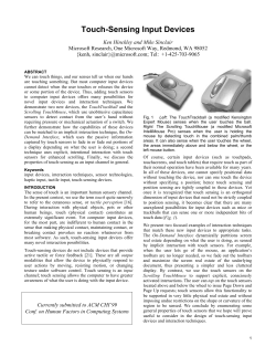 Touch-Sensing Input Devices
