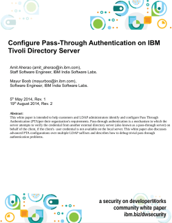 Configure Pass-Through Authentication on IBM Tivoli Directory Server