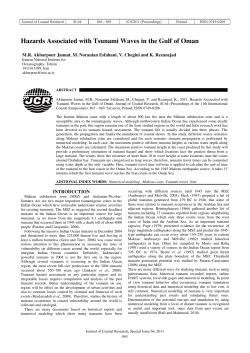 Hazards Associated with Tsunami Waves in the Gulf of