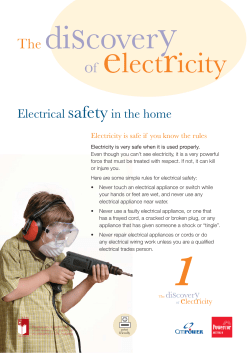 Electrical safety in the home