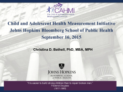 Families - Johns Hopkins Bloomberg School of Public Health