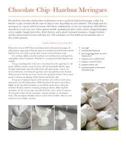 Chocolate Chip&ndash;Hazelnut Meringues