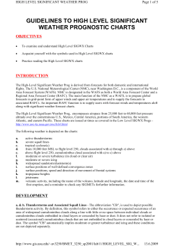 GUIDELINES TO HIGH LEVEL SIGNIFICANT WEATHER PROGNOSTIC CHARTS