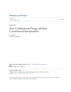 State Constitutional Design and State Constitutional Interpretation