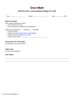 Packet With Answers