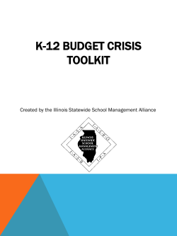 K-12 BUDGET CRISIS TOOLKIT