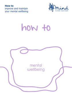 How to improve and maintain your mental wellbeing