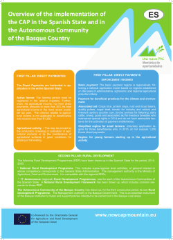 Overview of the implementation of the CAP in the Spanish State and