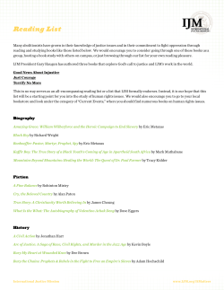 Reading List - International Justice Mission