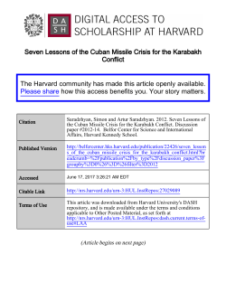 Seven Lessons of the Cuban Missile Crisis for the Karabakh Conflict