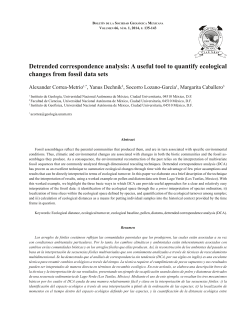 Detrended correspondence analysis: A useful tool to quantify