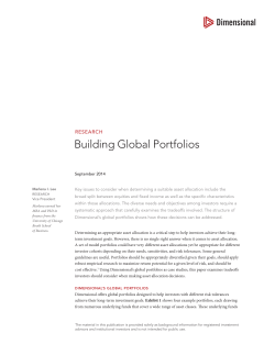 Building Global Portfolios