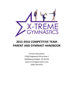 2015-2016 competitive team parent and gymnast handbook