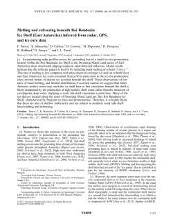 Melting and refreezing beneath Roi Baudouin Ice Shelf (East