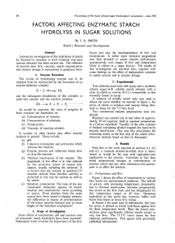factors affecting enzymatic starch hydrolysis in