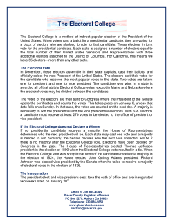 The Electoral College - Placer County Elections