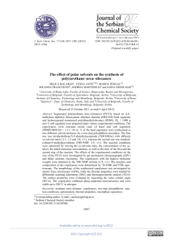 The effect of polar solvents on the synthesis of poly(urethane&ndash;urea
