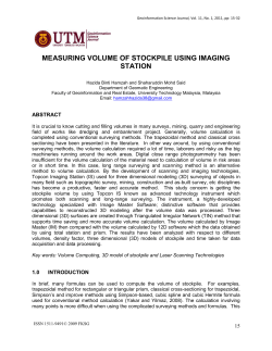 measuring volume of stockpile using imaging station