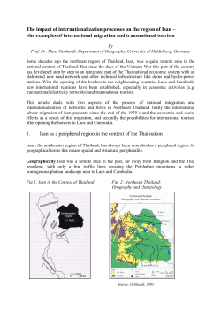 The impact of internationalization processes on the region of Isan