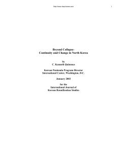Beyond Collapse- Continuity and Change in North Korea