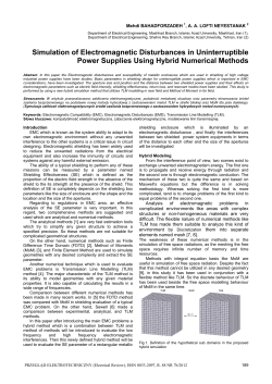 Simulation of Electromagnetic Disturbances in Uninterruptible