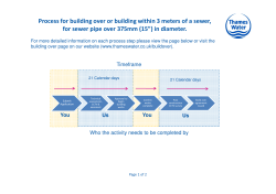 Process for building over or building within 3 meters of a sewer, for