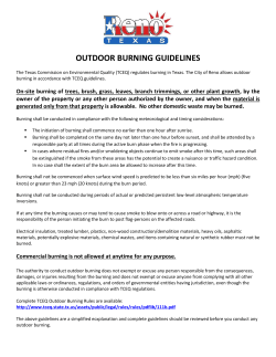 outdoor burning guidelines