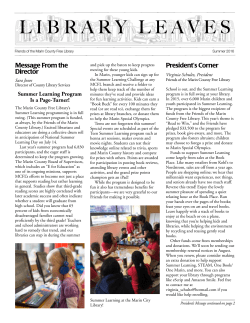 Library Leaves Summer 2016