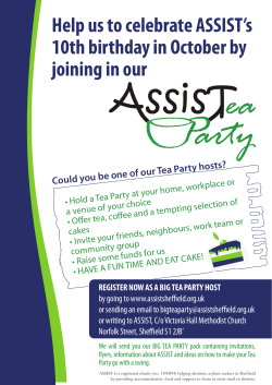 Help us to celebrate ASSIST`s 10th birthday in October by joining in