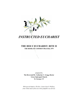 instructed eucharist - Episcopal Diocese of Ohio