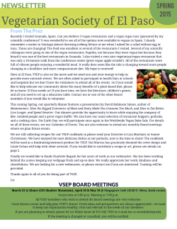 Spring 2015 - Vegetarian Society of El Paso