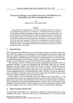 Structural Change in the Indian Economy with Reference to 1