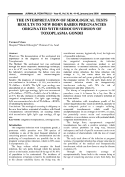 the interpretation of serological tests results to new born babies