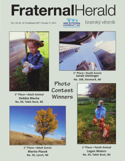 Photo Contest Winners - Western Fraternal Life
