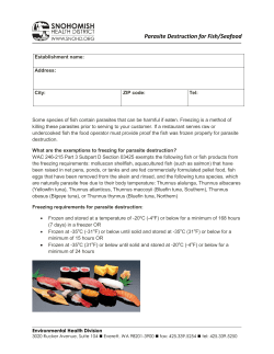 Parasite Destruction for Fish/Seafood