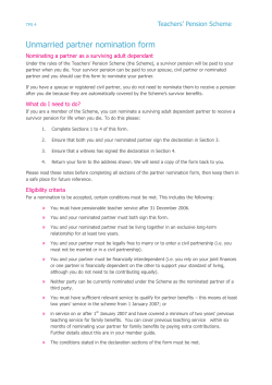 Teachers Partner Nomination Form