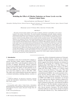 Modeling the Effect of Chlorine Emissions on Ozone