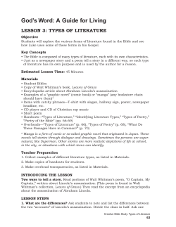 Lesson 3: Types of Literature