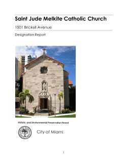 Designation Report - City of Miami: Historic Preservation