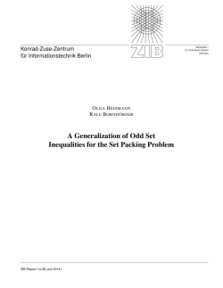 A Generalization of Odd Set Inequalities for the Set