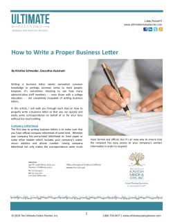 How to Write a Proper Business Letter