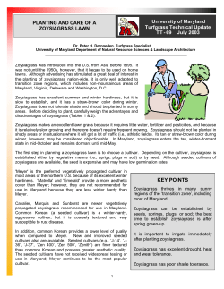 KEY POINTS - Maryland Turfgrass Council