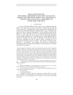 hell hath no fury: why first amendment scrutiny