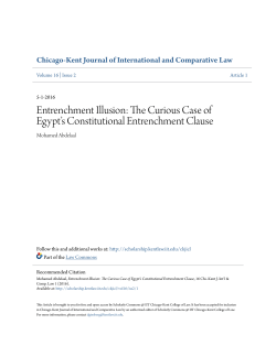 Entrenchment Illusion - Scholarly Commons @ IIT Chicago