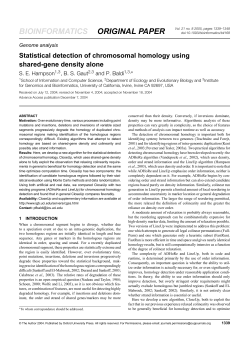 Statistical detection of chromosomal homology