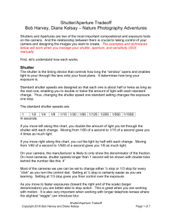 Shutter/Aperture Tradeoff - Nature Photography Adventures
