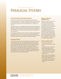 Paralegal Studies - Lewis University