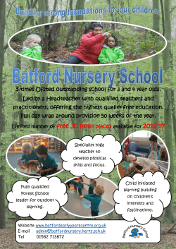 3 times Ofsted outstanding school for 3 and 4 year olds. Led by a