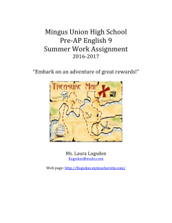 Pre-AP English - School Webmasters